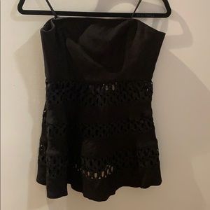 Cameo collective black eyelet tub top new